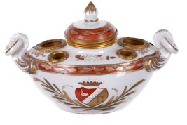 Antique French Armorial Inkwell - $222.75