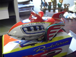 COOL Modern Tin Friction Rocket Racer Jet Car in Box MF735 - £27.87 GBP