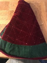 Christmas Tree Skirt Large Red/Green-RARE-SHIPS N 24 Hours - £33.19 GBP
