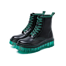 Spring Jelly Candy Female Ankle Boots Women Patent Leather Shoes Girl Boots Shoe - £75.60 GBP