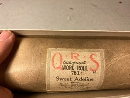 Vtg QRS 751 Sweet Adeline 1903 Played by Ted Baxter Piano Roll - £7.85 GBP