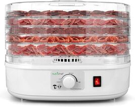 NutriChef PKFD06 Kitchen Countertop 5 Tray Rack Electric Food Dehydrator... - $36.89