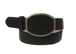 Western Cowboy Belt Black Solid Leather Rodeo Wear Removable Buckle Cint... - £22.53 GBP