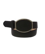 Western Cowboy Belt Black Solid Leather Rodeo Wear Removable Buckle Cint... - $29.99