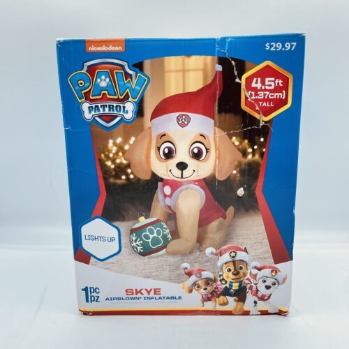 PAW PATROL SKYE Light Up 4.5 Ft Airblown Inflatable Yard Decoration Box Damage