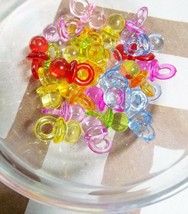 20 Pacifier Charms Baby Shower Favors Acrylic Pendants Assorted Lot - $1.85