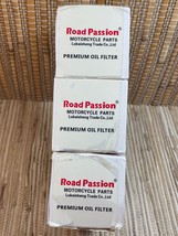 Road Passion Motorcycle Premium Oil Filter Model 01-123 Set of 3 - $298.23 MXN