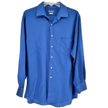 Van Heusen Men&#39;s Regular Fit Dress Shirt Blue 16.5 32/33 LS Stretch - $13.86