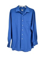 Van Heusen Men&#39;s Regular Fit Dress Shirt Blue 16.5 32/33 LS Stretch - $13.86