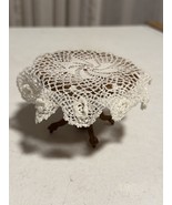 Vintage Micro Crochet Round Tablecloth Artisan Dollhouse Miniature Kitch... - $641.91 MXN