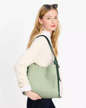 Kate Spade Knott Large Shoulder Bag Green / Off White Leather K4385 NWT ... - $197.99