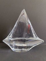 Daum France Nautical Single Mast Sailboat Art Crystal Signed Sailing Engraved - £37.33 GBP