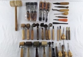 Vtg Wood Carpenter Tools Carving Gouge Chisel Lot Set 38 Millers Falls W... - £360.58 GBP