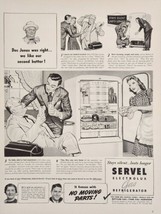 1941 Print Ad Servel Electrolux Gas Refrigerators Husband &amp; Wife &amp; Old Doc Jones - £14.91 GBP