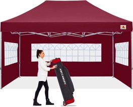 Abccanopy 8X12 Ez Pop Up Canopy Tent (Burgundy), Commercial Tent Series, With - £307.73 GBP