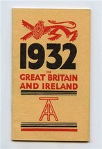 1932 Calendar of Events in Great Britain and Ireland with Notes for Visi... - $27.72