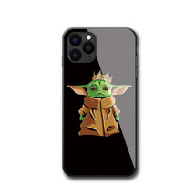 Star Wars, Baby Yoda Design 4, Tempered Glass Apple iPhone Cases - 13 12 11 X XR - £17.85 GBP