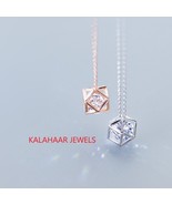 925 Sterling Silver Geometric Pendant with Cubic Zirconia Statement - $106.25