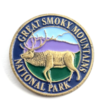 Great smoky Mountains National Park 2001 Elk Reintroduced Enamel Pin Souvenir - $11.69