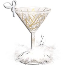LOLITA Tinsel-tini Love My Martini Glass Christmas Tree Ornament Gold Si... - $277.64 MXN