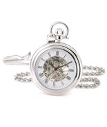 Stuhrling 6053 33113 Vintage Stainless Steel Mechanical Silver Mens Pock... - $550.00