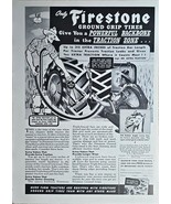 1941 FIRESTONE GROUP GRIP TIRES-Traction Zone Tractor Farmer&#39;s VTG Print... - $16.23 CAD