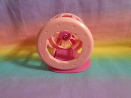 Littlest Pet Shop Hasbro Pink Guinea Pig Hamster Gerbil Spin Wheel  - £3.58 GBP