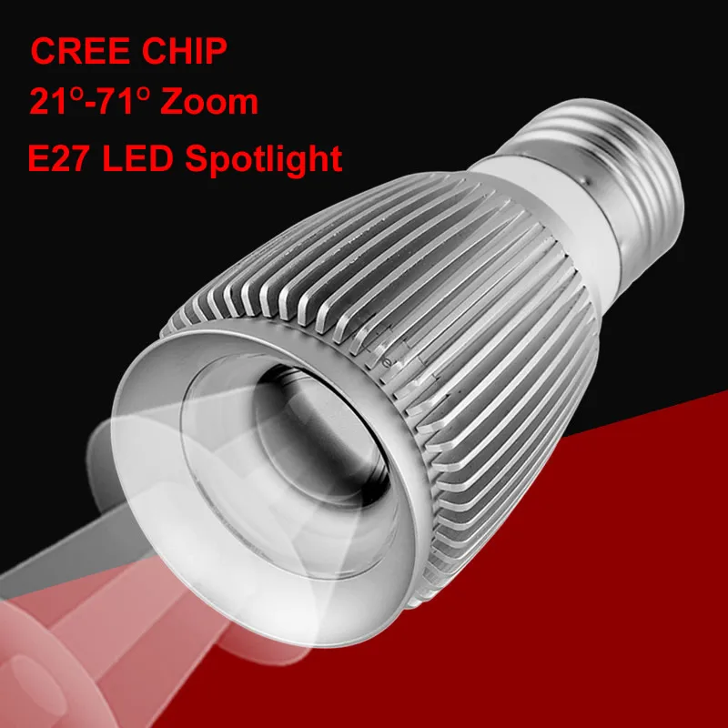 New Zoom 3W Led Spot Light Cob Cree Chip E27 Spot Led Spotlight 3000K 6000K Bulb - $211.69