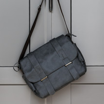 PU Leather Men&#39;s Crossbody Bag Flow Shoulder Bag Horizontal Schoolbag Hanging To - £35.12 GBP