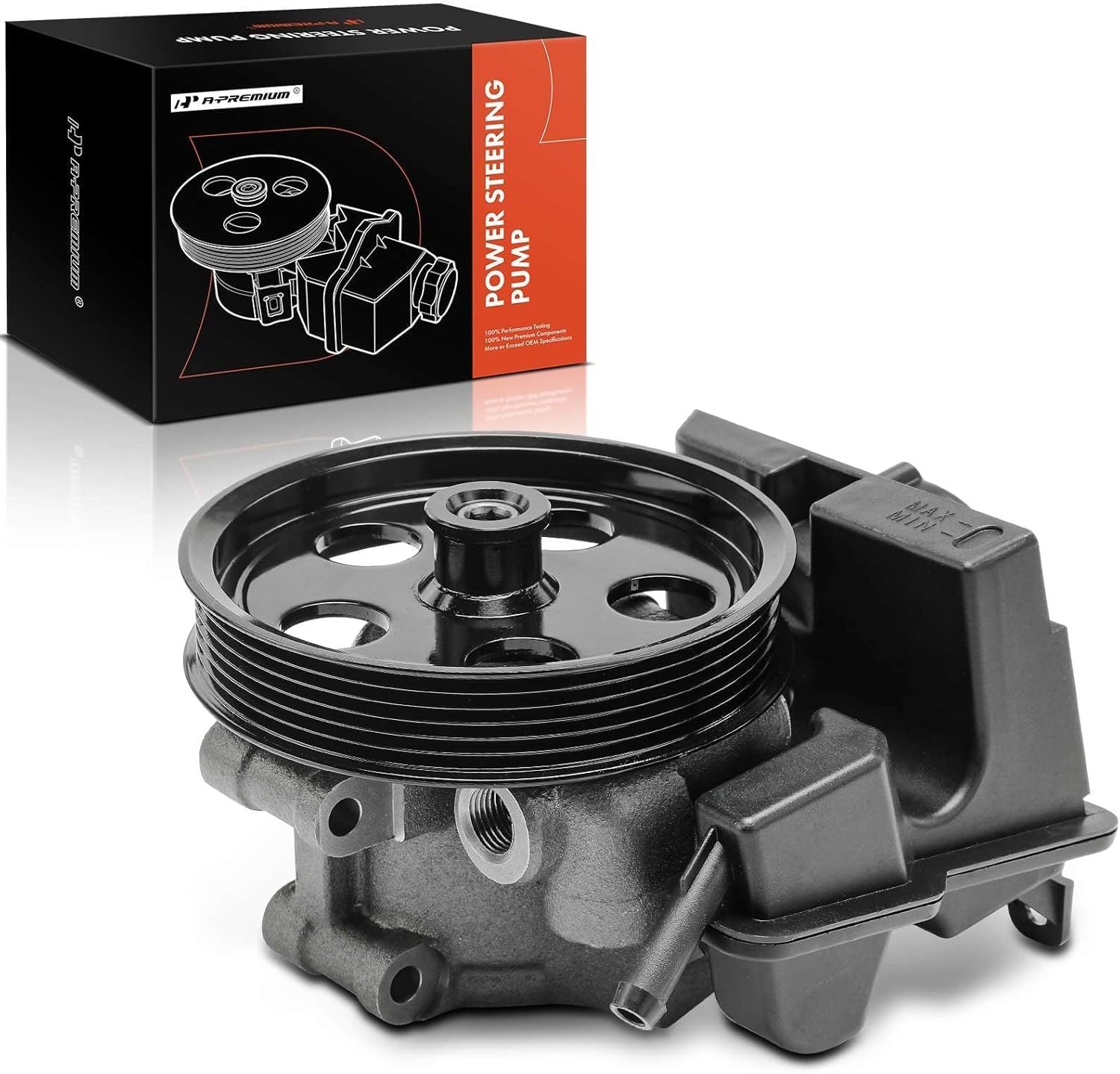 A-Premium Power Steering Pump, With Pulley &amp; Reservoir, Compatible, 6S4Z... - $116.99