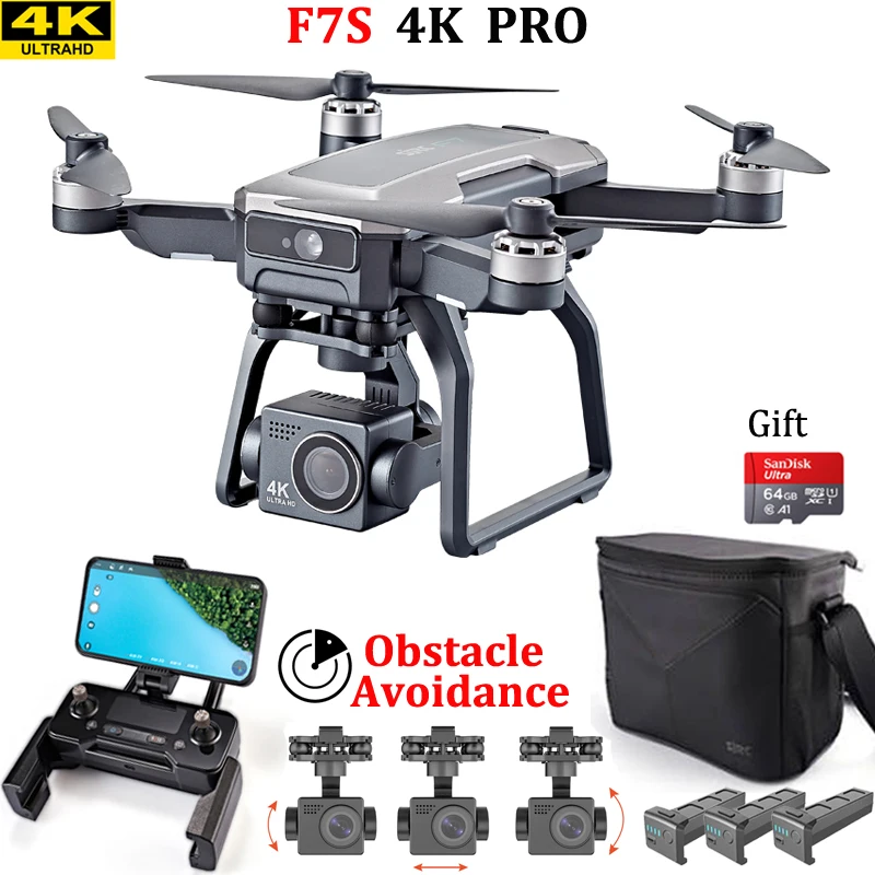 SJRC F7S 4K PRO RC Drone With HD Camera 3 Axis Gimbal Aerial Photography... - £271.17 GBP+