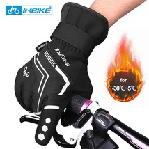 INBIKE Winter Cycling Gloves Full Finger Thermal Men&#39;s Bicycle Gloves Warm Cotto - £93.62 GBP