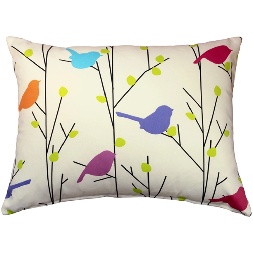 Spring Birds 15x20 Decorative Pillow, Complete with Pillow Insert - £33.53 GBP