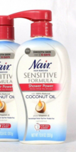 1 Count Nair 12.6 Oz Sensitive Formula Coconut Oil Hair Remover For Legs... - £15.68 GBP