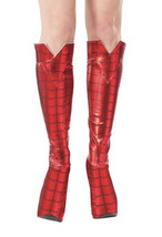 Marvel Spidergirl Spiderman Boot Tops Shoe Covers Womens adult costume accessory - £11.64 GBP