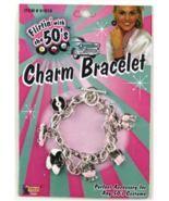 CHARM BRACELET FLIRTIN W/ THE 50&#39;s COSTUME ACCESSORY - £6.98 GBP