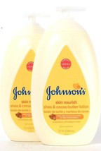 2 Johnson&#39;s 27.1 Oz Skin Nourish Shea &amp; Cocoa Butter 24 H moisturization... - £23.71 GBP