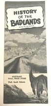 Hustead&#39;s Wall Drug Store History Of the Badlands Vintage Travel Brochure - $3.51