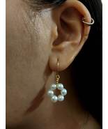 Handmade gold filled hook earrings with freshwater pearls xmas valentine... - £39.82 GBP