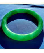 EARTH MINED Green Jadeite Jade Deco Antique Bangle Old Semi Translucent ... - $1,740,575.83 MXN
