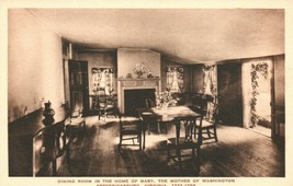 Vintage POSTCARD DINING ROOM OF MARY WASHINGTON FREDERICKSBURG Virginia ... - £1.55 GBP