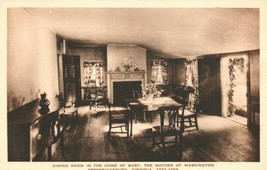 Vintage POSTCARD DINING ROOM OF MARY WASHINGTON FREDERICKSBURG Virginia ... - $1.98