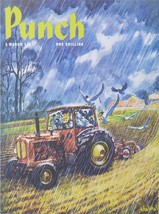 Punch Cartoon Art - Cover Art - Man in tractor on farm in pouring rain - Norman  - £25.49 GBP