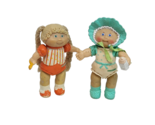 2 VINTAGE 1984 CABBAGE PATCH KIDS PVC FIGURES GIRL W/ SPOON BABY W/ BOTTLE - £20.40 GBP