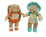 2 VINTAGE 1984 CABBAGE PATCH KIDS PVC FIGURES GIRL W/ SPOON BABY W/ BOTTLE - $26.13