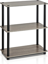 Turn-N-Tube Display Rack, 3-Tier Single, French Oak Grey/ Black - $53.45