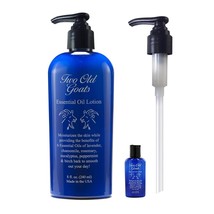 Two Old Goats Essential Oil Lotion 8 Oz. &amp; 2 Oz. with 1 Dispenser pump - £26.29 GBP