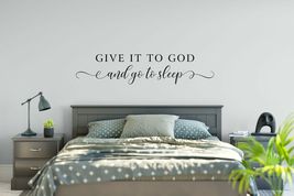 Give It To God And Go To Sleep Quote Lettering Decor Stickers - £17.28 GBP