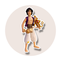 Aladdin Vintage 1992 Disney Action Figures: Aladdin with Abu and the Mag... - $19.90