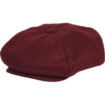Mens Fashion Classic Flannel Wool Apple Cap Hat by Bruno Capelo ME906 Burgundy image 4
